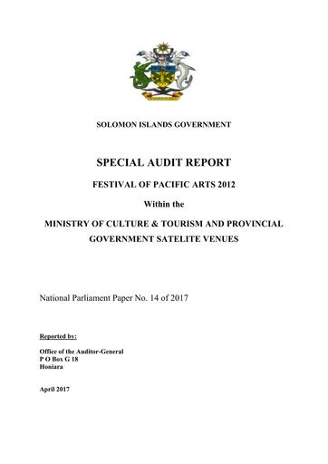 Special Audit Report FOPA 2012